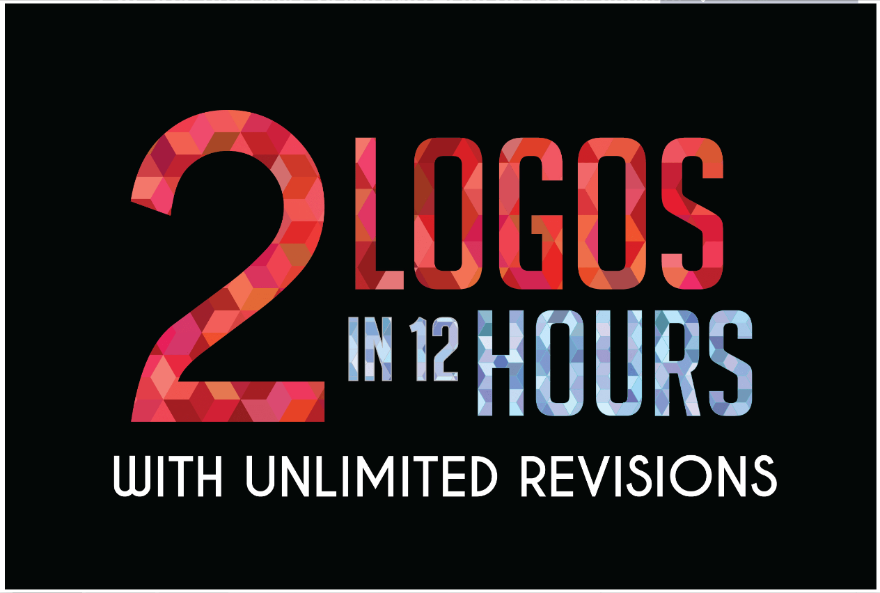 I will design 2 logo versions in 12 hours with unlimi...