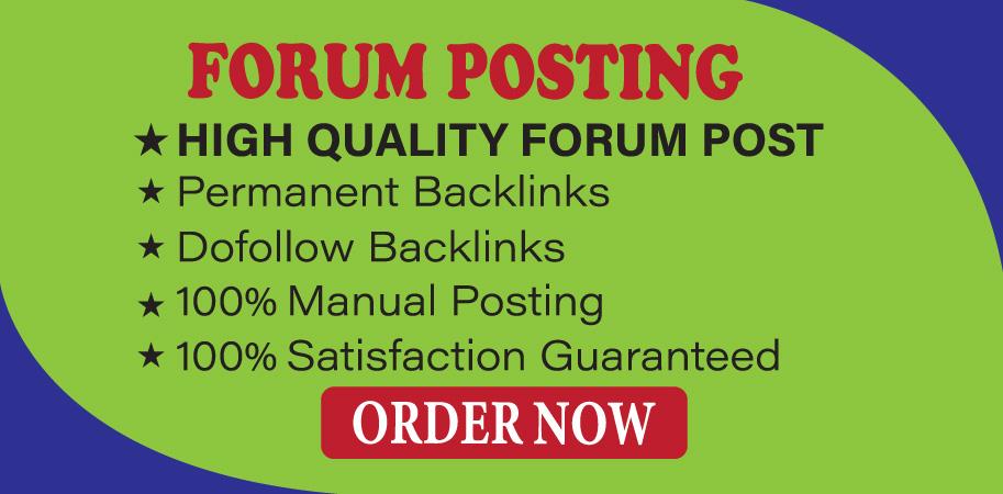 Provide 20+ Forum Posting High Authority SEO Backlink...