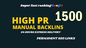 I will do 1500 high PR backlinks, white hat link bui...
