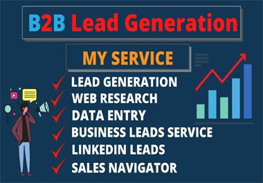 I will do b2b linkedin lead generation, email list b...