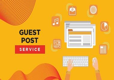 Write and publish 5 unique guest post DA 80 plus D0f0...
