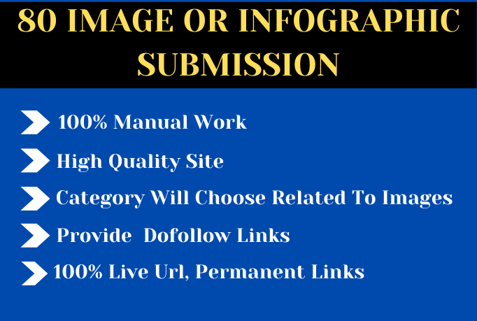I will do 80 image or infographic submission on high ...