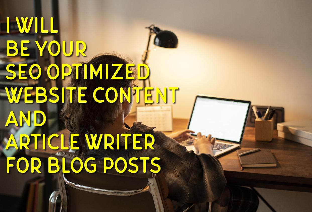 SEO friendly website contents and blog posts copywrit...