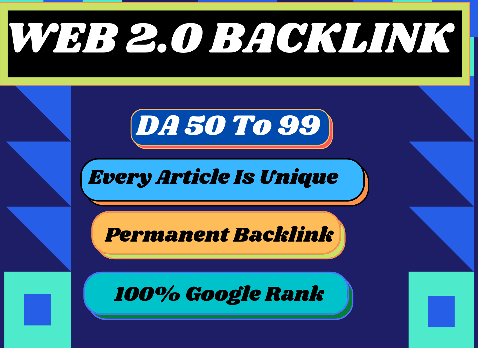 I will rank your blog with high da super 15 web 2 0 b...