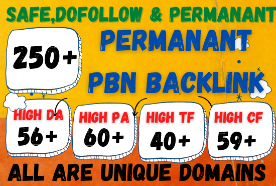 get 250+ parmanent PBN backlink homepage web 2.0 with...