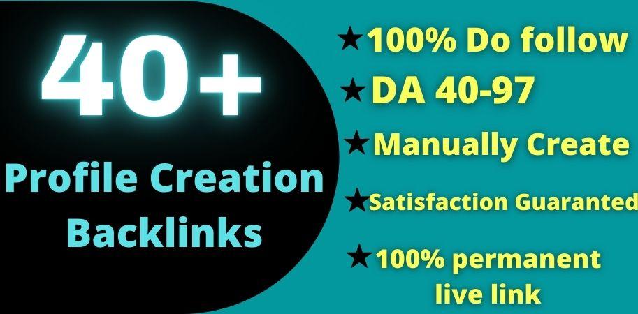 I Will Provide 40+ Profile Creation Backlink To Rank ...