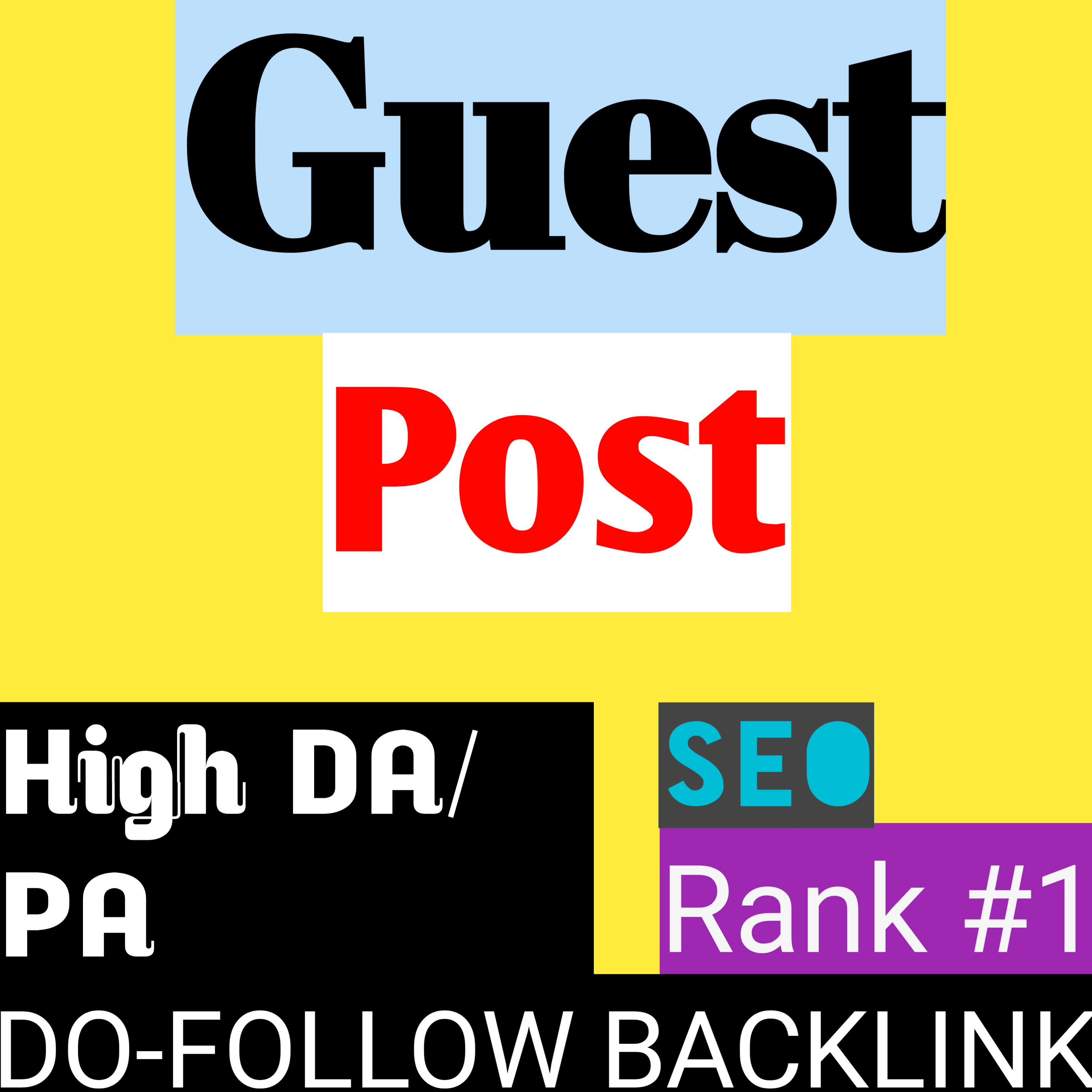 I will create 4 high authority Guest Post SEO backlin...