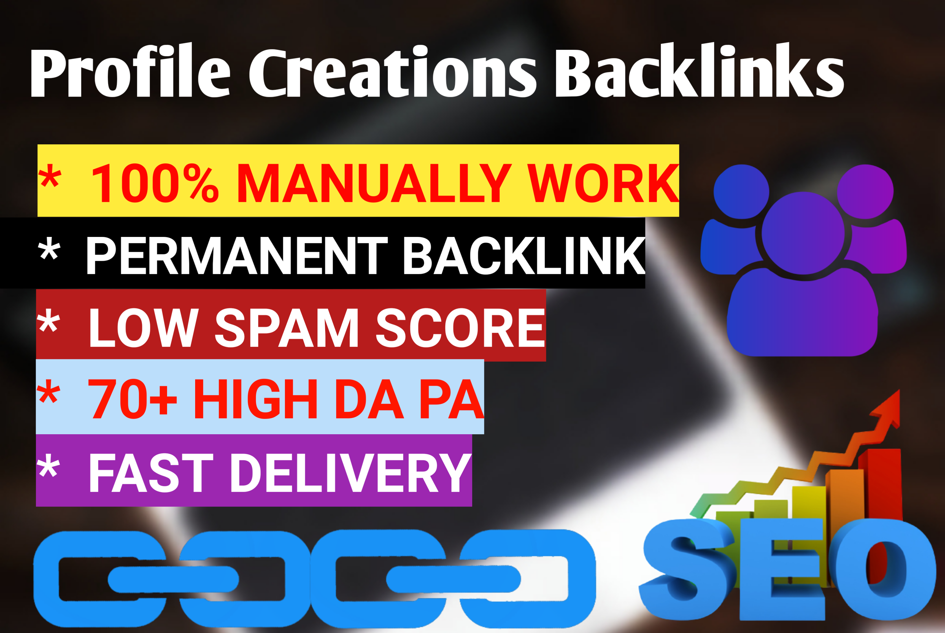 I Will Provide 100 High DA PA Authority Profile Backl...