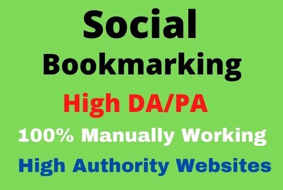 I will Manually 20 Social Bookmarking Backlinks For y...