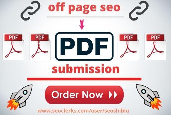 Manually submit 20 pdf or doc to high DA authority si...