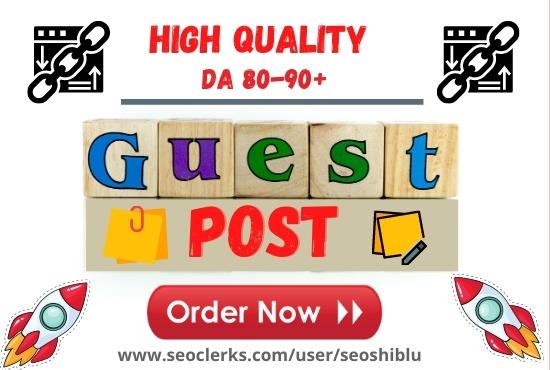 I will write blog and 5 guest post to high domain aut...