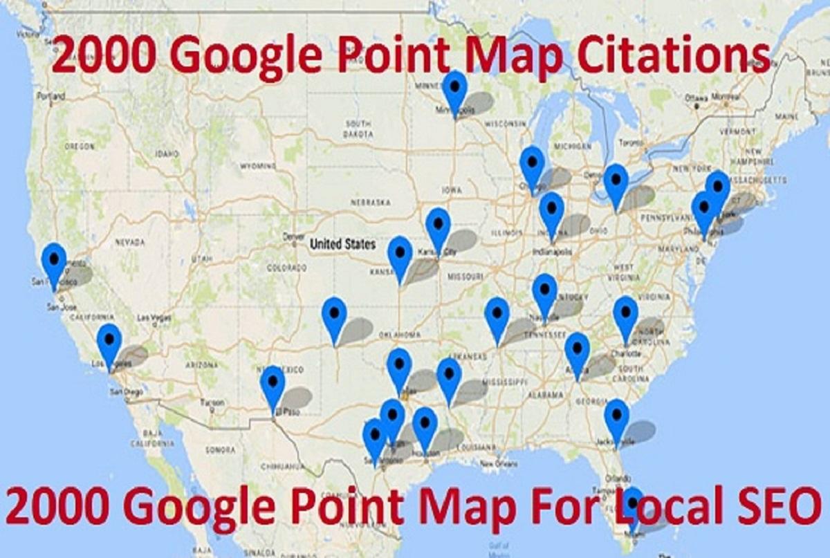 I will do 2000 local google map pins point citations ...