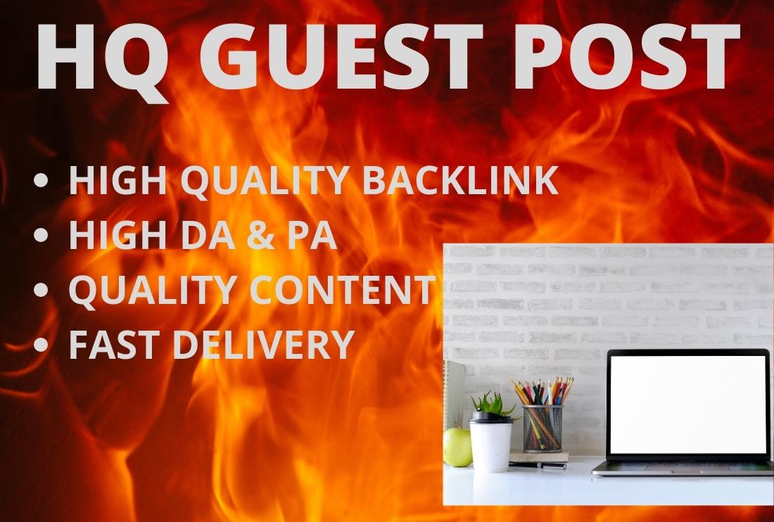 I will write a unique real guest post on a high autho...