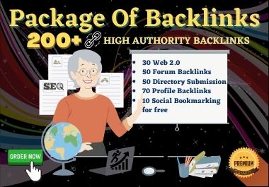 A Package of Manual High DA/PA Dofollow 200+ Web2.0, ...