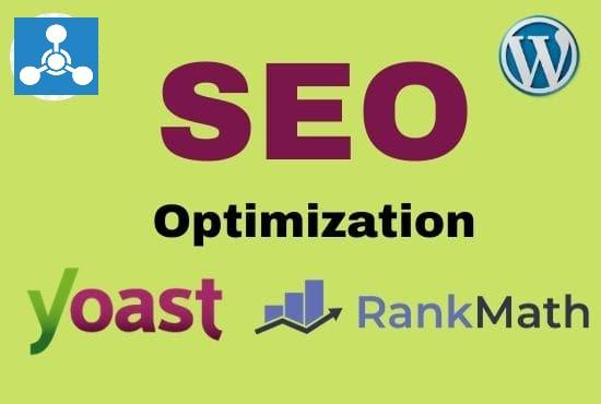I will optimize your website on page seo by rank math...