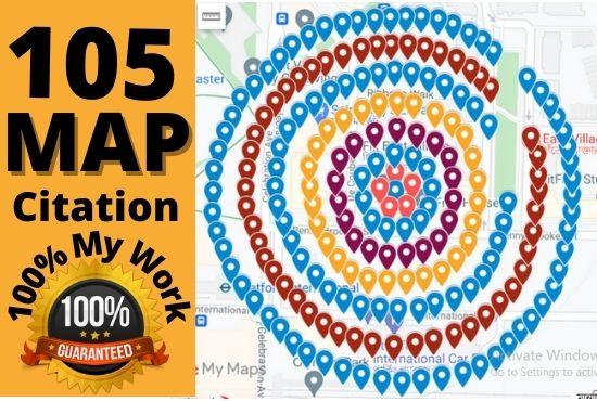 I will create 105+ google maps citation to rank websi...
