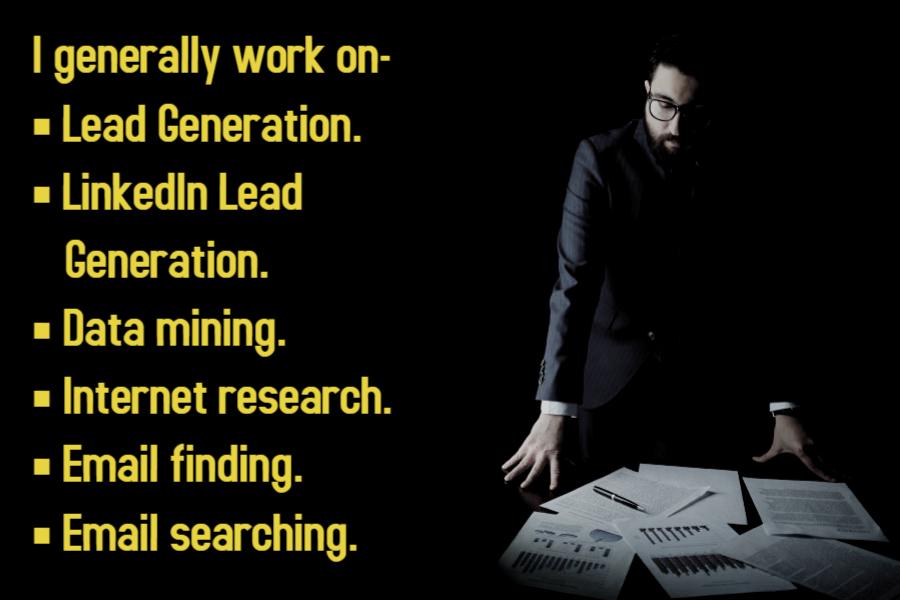 I will do b2b Lead Generation and Web Research Profes...