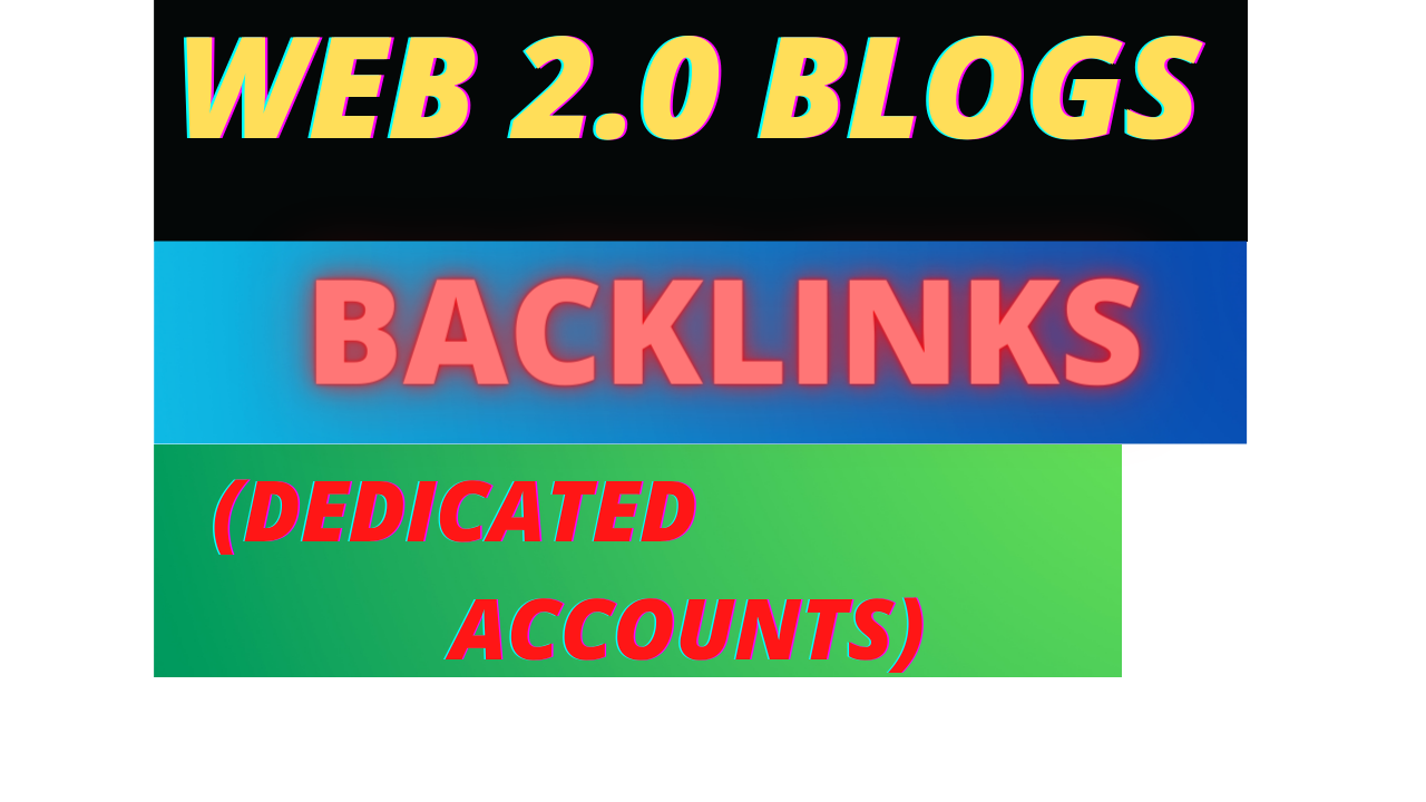I will provide web 2.0 blogs 50 backlinks from dedica...