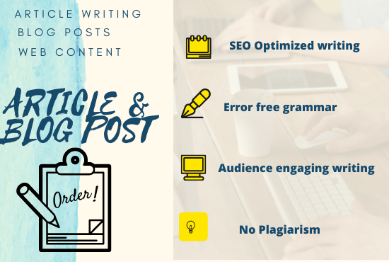 article writing for your blog based on SEO optimizati...
