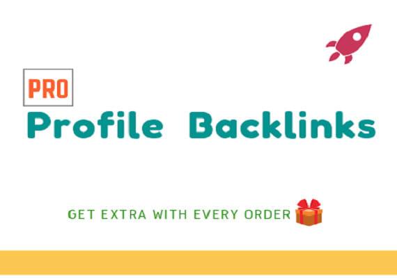 I will create 50 pro profile backlinks from authority...