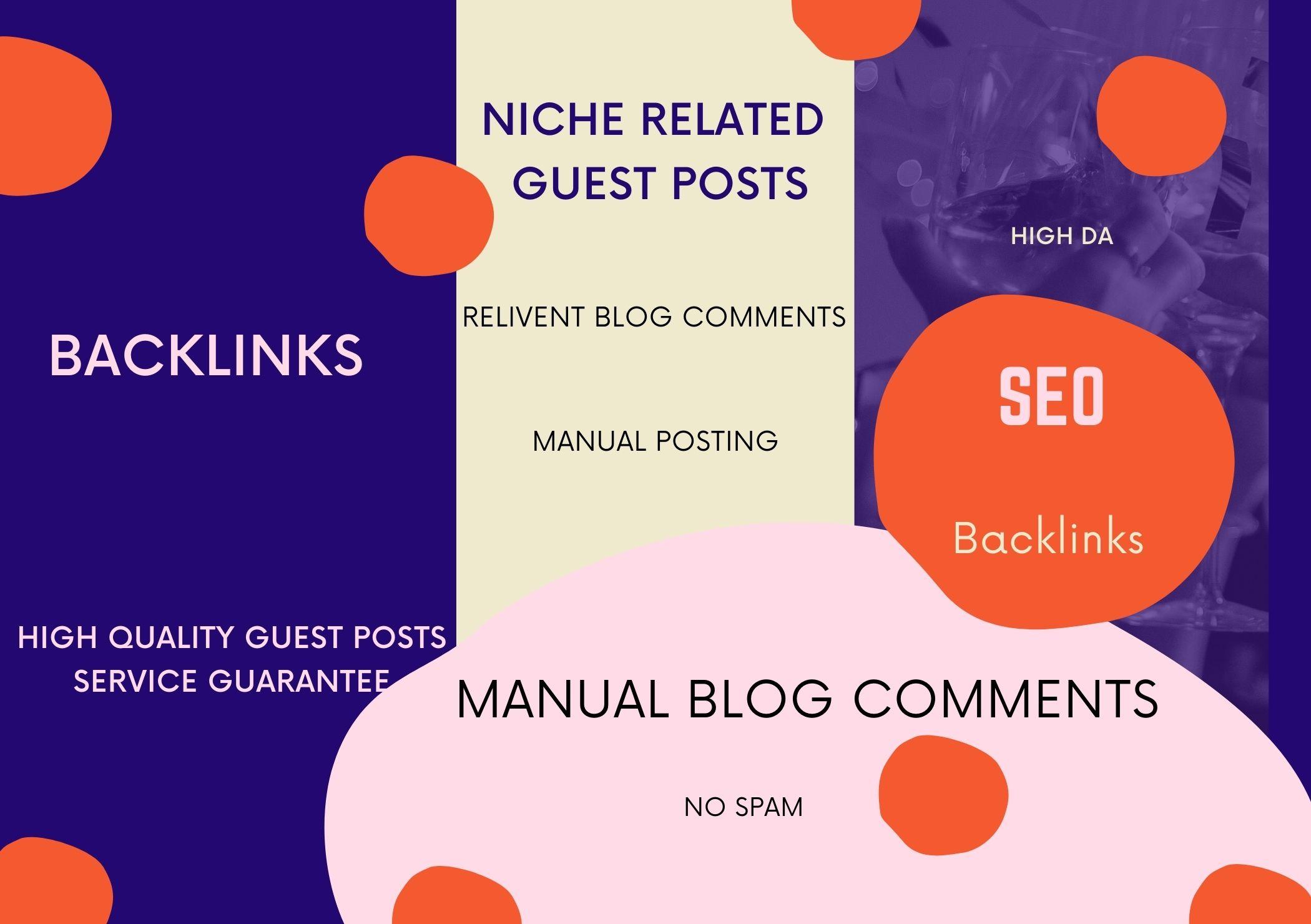 I will do Niche related manual blog comments and back...