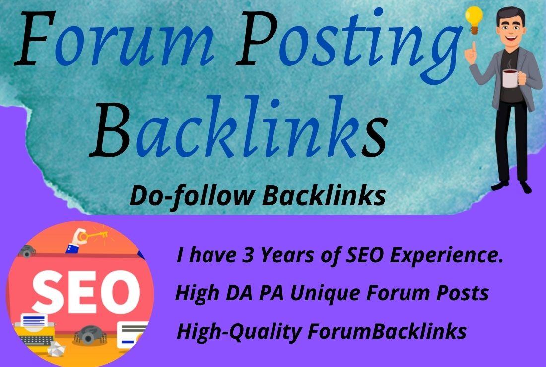 I will 50 High Authority Forum Posting Backlinks and ...