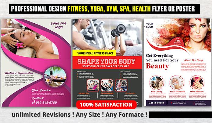 I will design professional fitness yoga gym flyer or ...