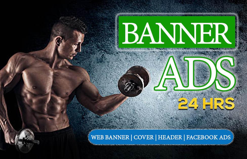 I will design a creative modern facebook cover or web...