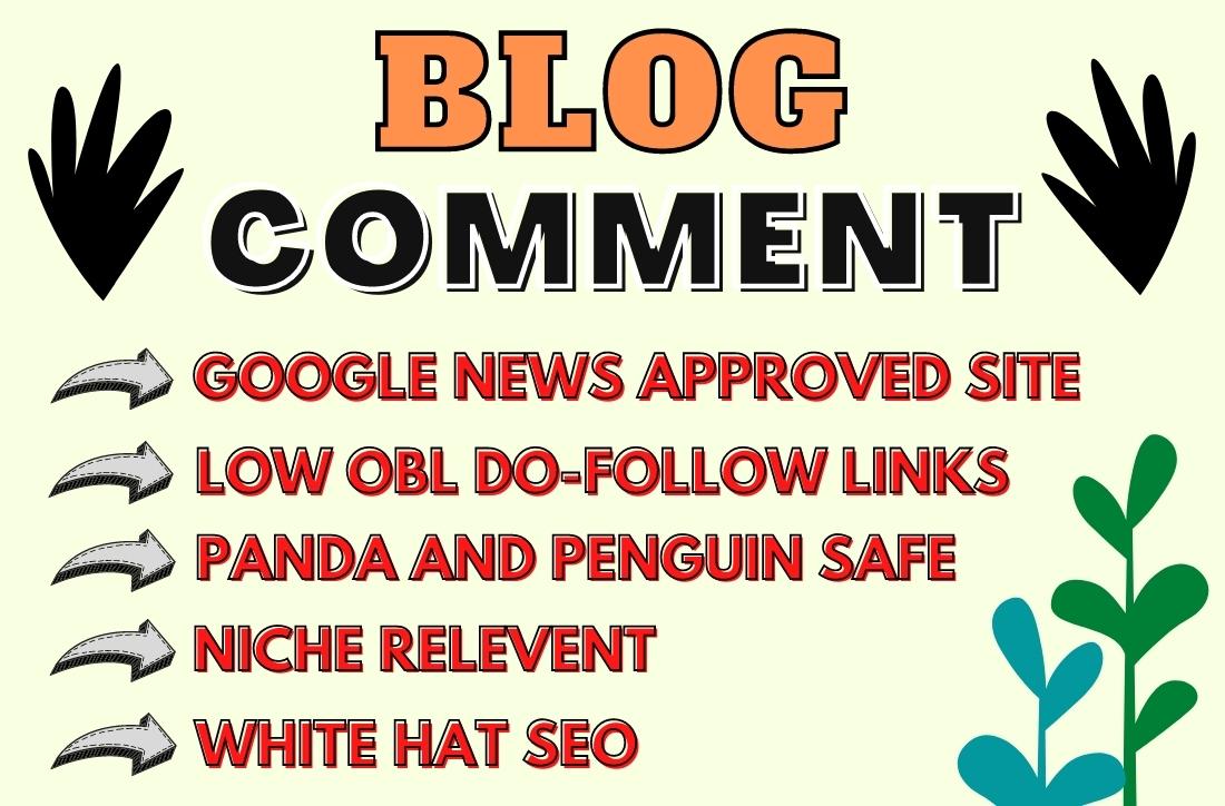100 Manual and Contextual DoFollow Comment Backlink o...