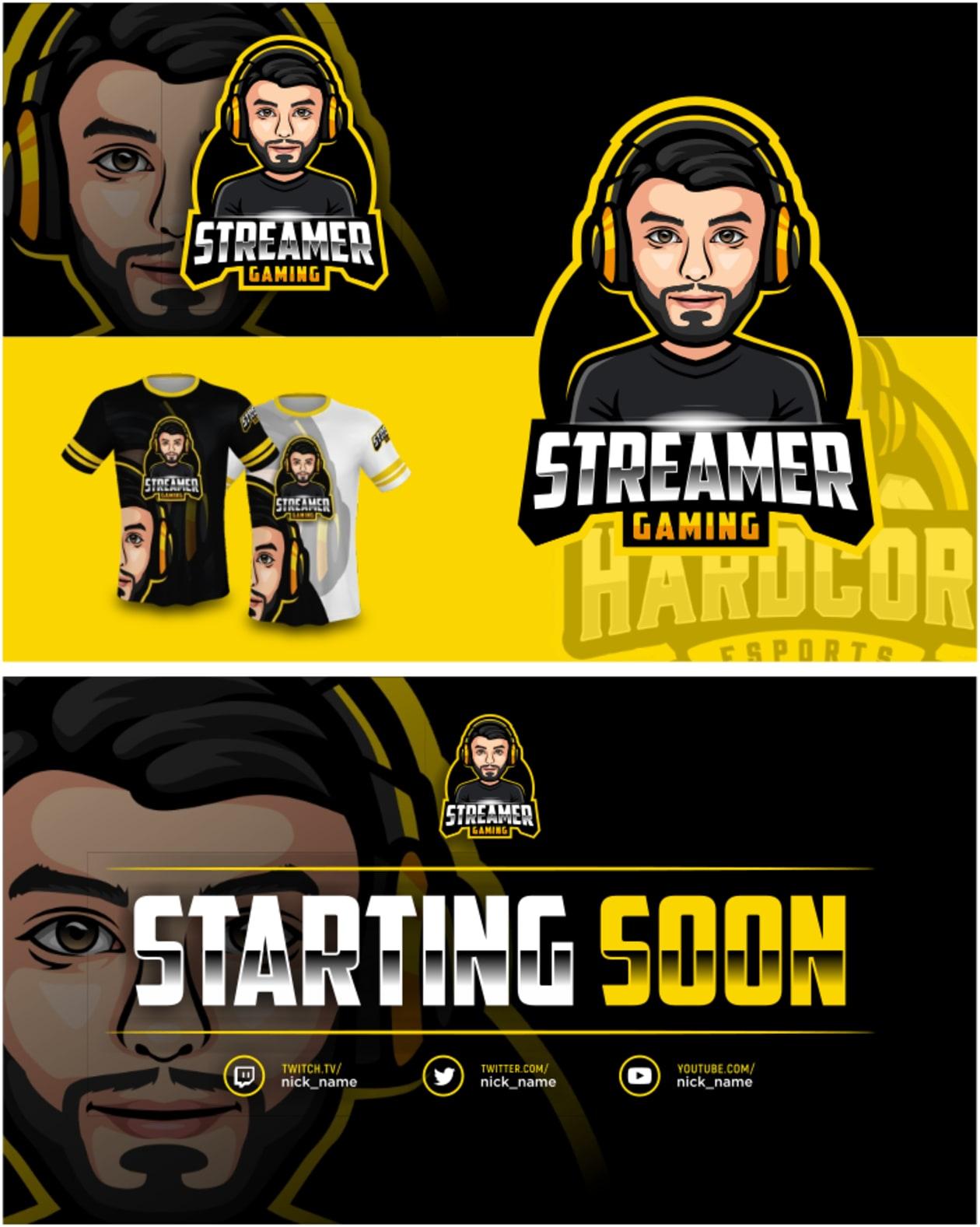 I will design gaming, esport, twitch logo from your...