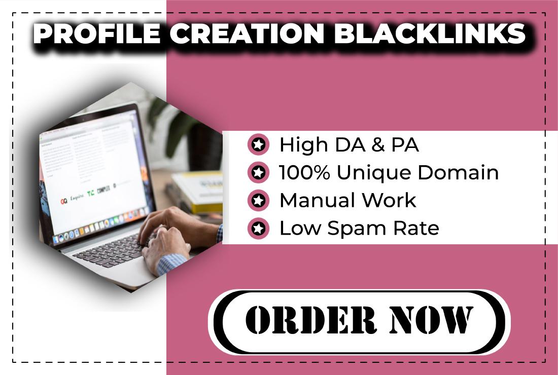 50 HQ Profile Creation Backlinks in High DA PA Websit...