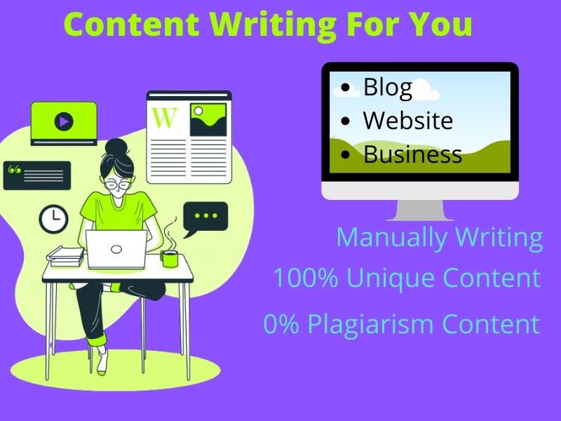 Write any type of unique content of 500 words for you...