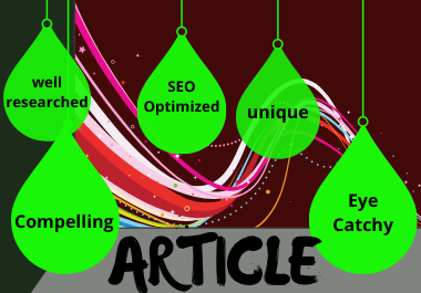 I will write high quality seo article for website and...