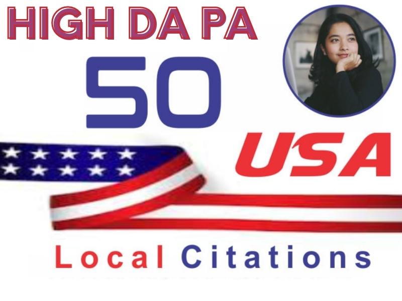 I will do amazing 50 USA local citations and Business...