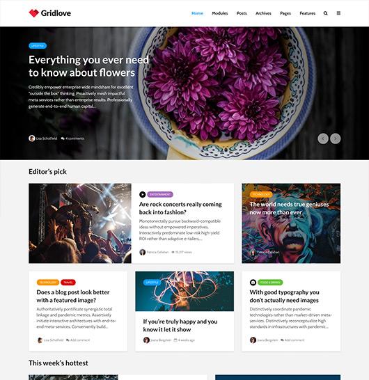 Gridlove wordpress magazine Theme latest version with...