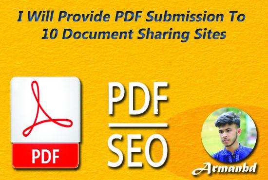 I Will Do Provide PDF Submission To 10 Document Shari...