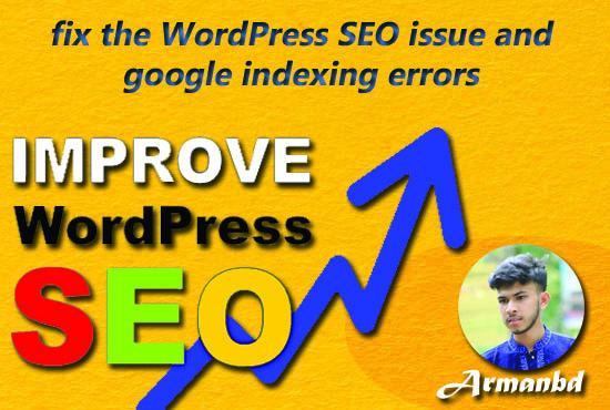 I will fix the WordPress SEO issue and google indexin...