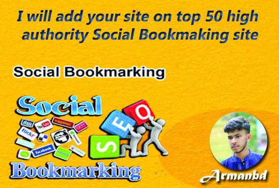 I will add your site on top 50 high authority social ...