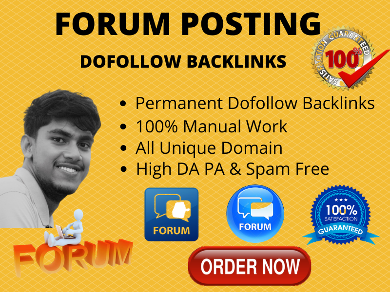I will do forum posting backlinks high quality da 90 ...