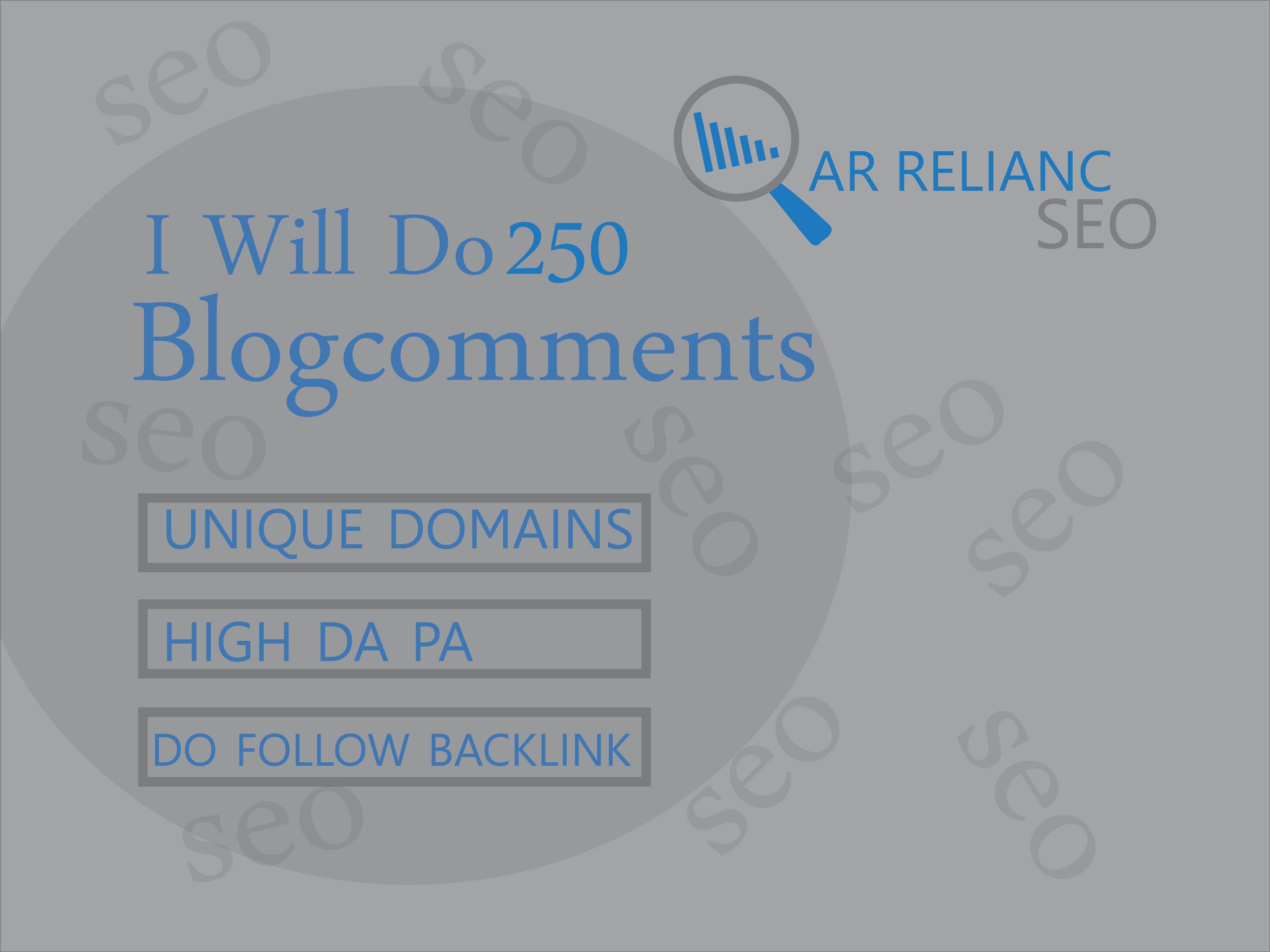I Will Do 250 Dofollow Blog comments