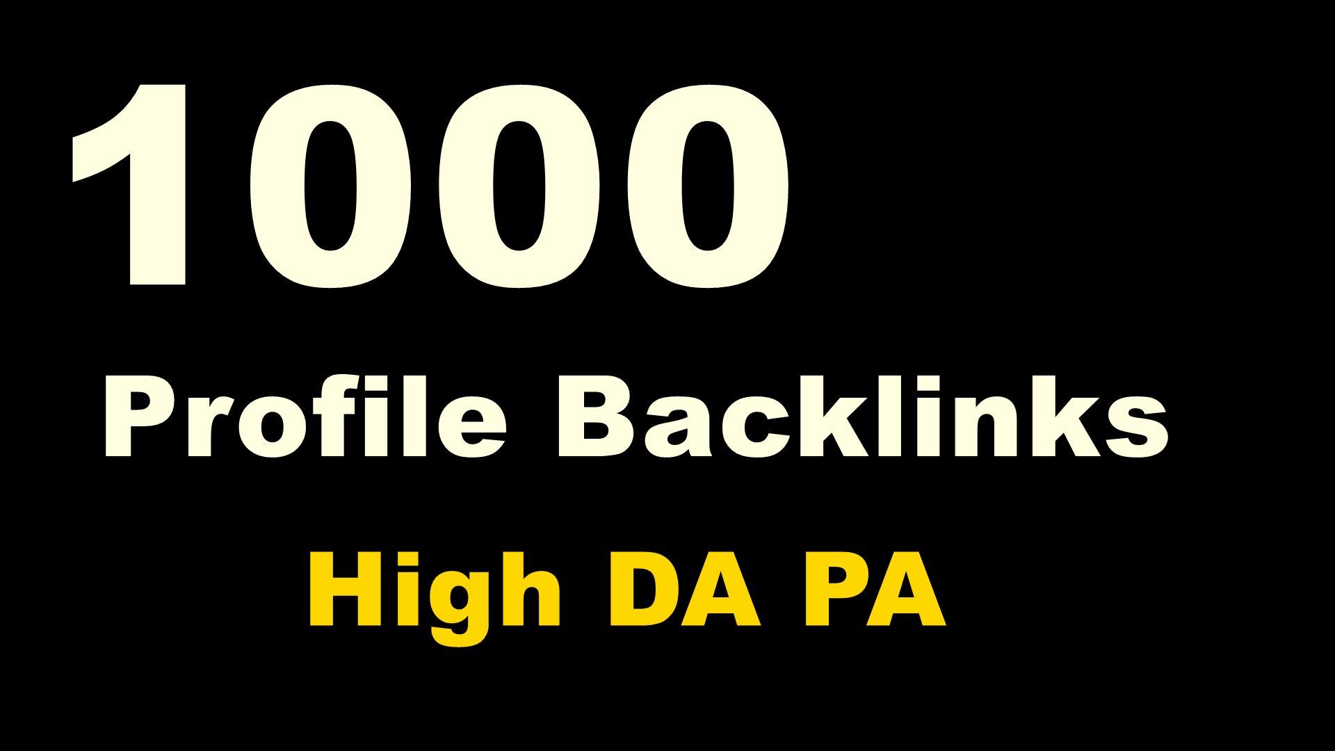I will create 1000 profile backlinks for you