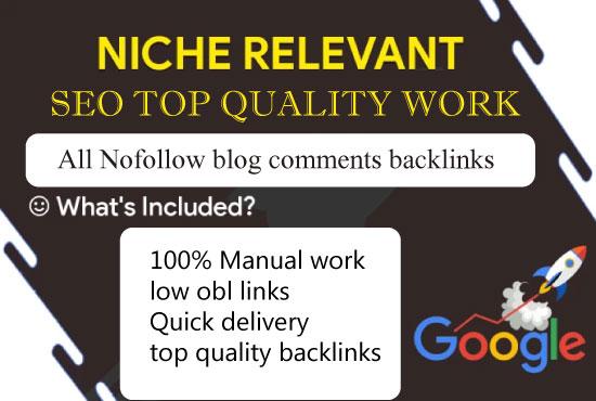 I will do 55 niche relevant high quality blog comment...