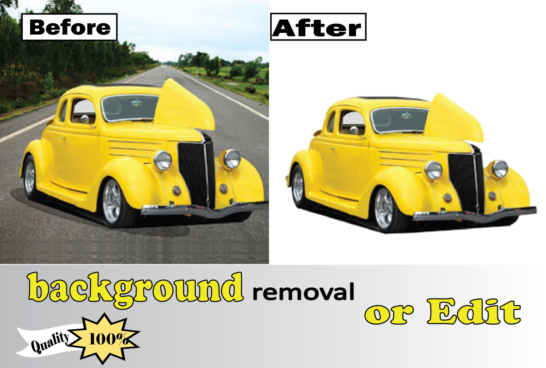 I will do bulk or background removal and fast retouch...