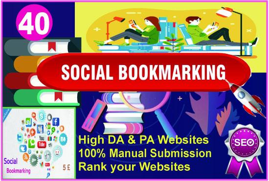 I will Create Top 40 Social Bookmarking Backlinks for...