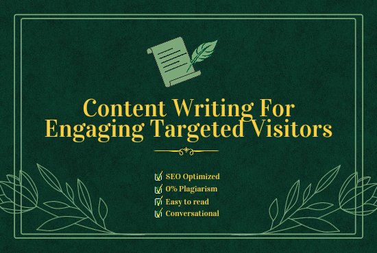 Get amazing quality 1200 words web page content and s...