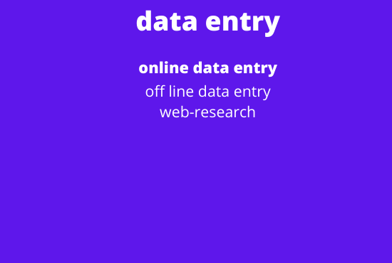 Expert data entry professional