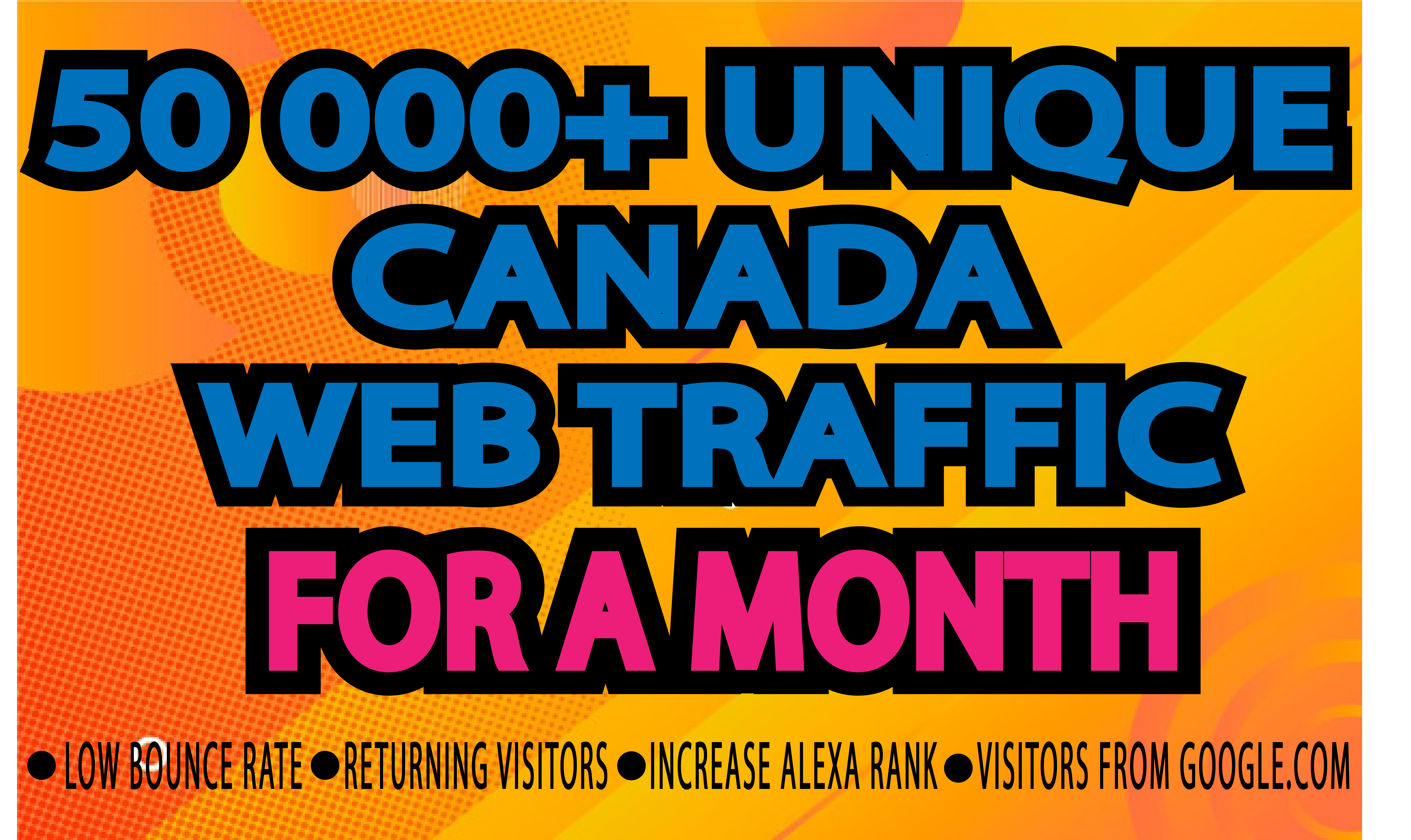 Drive Canada Targeted Web Traffic For a Month From Go...