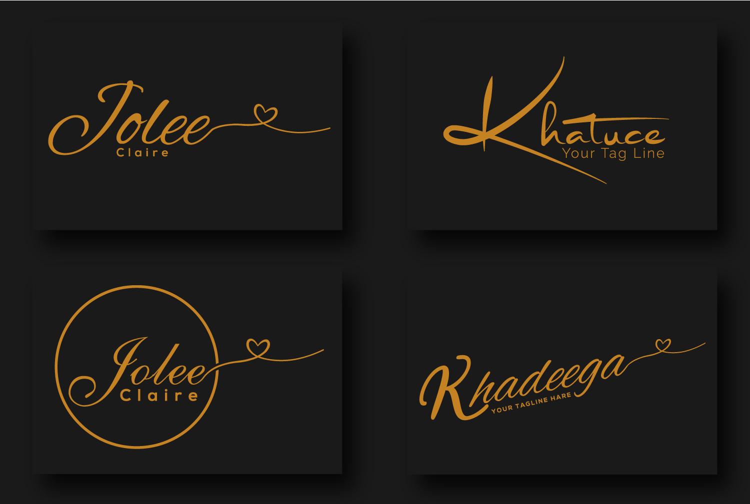 I will do modern luxury handwritten signature logo wi...