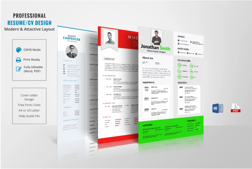I will perform professional resume design and CV desi...