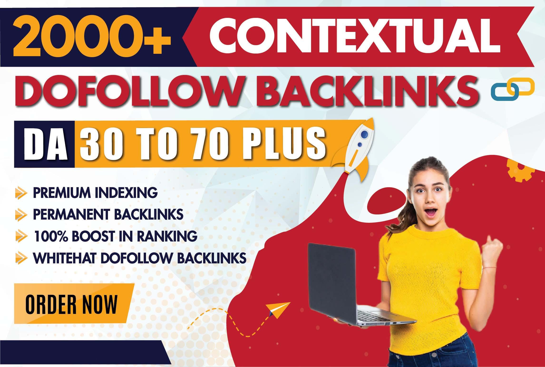 I will make 2000 high quality contextual dofollow bac...